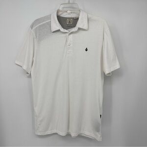 Volcom Men's White Polo Shirt Large